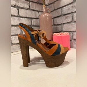 River Island Vintage Platform suede & leather shoes.